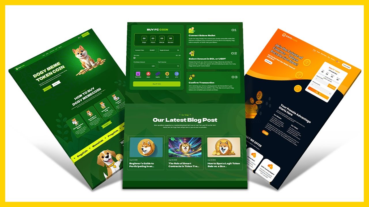Launch Your Own MemeCoin with a Token PreSale Platform Website | Full Source Code PHP Script
