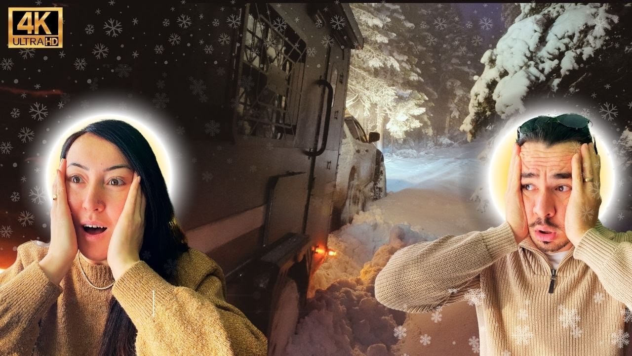 КАРАВАН ПЕРЕВЕРНУЛСЯ ВО ВРЕМЯ СИЛЬНОЙ СНЕГОПАДА НОЧЬЮ #снежныйкемпинг #метель #бездорожье