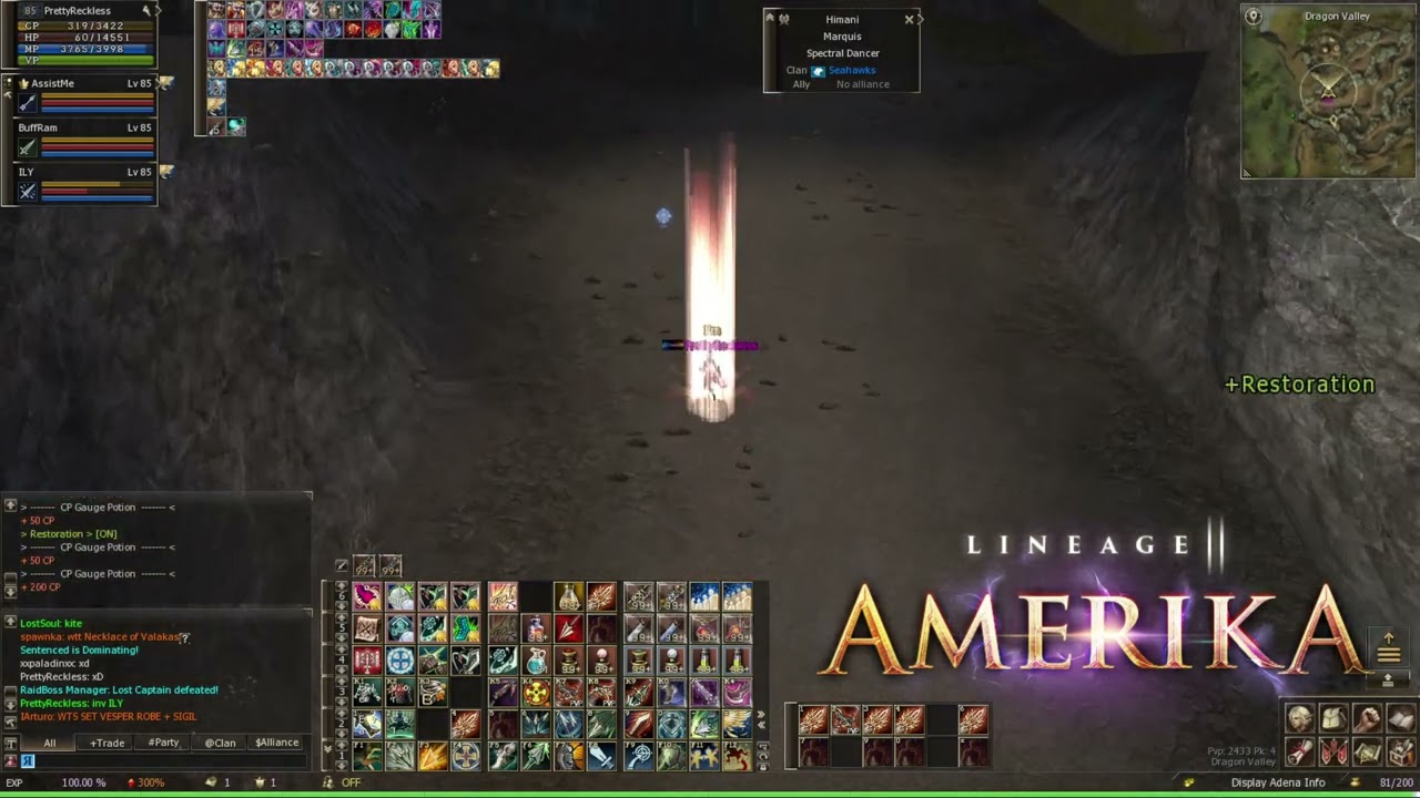 L2 Amerika - PrettyReckless - PVP Zone - 03/06/2023