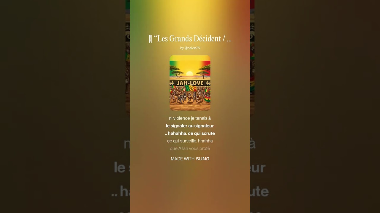 🌍 “Les Grands Décident   jah  Observe