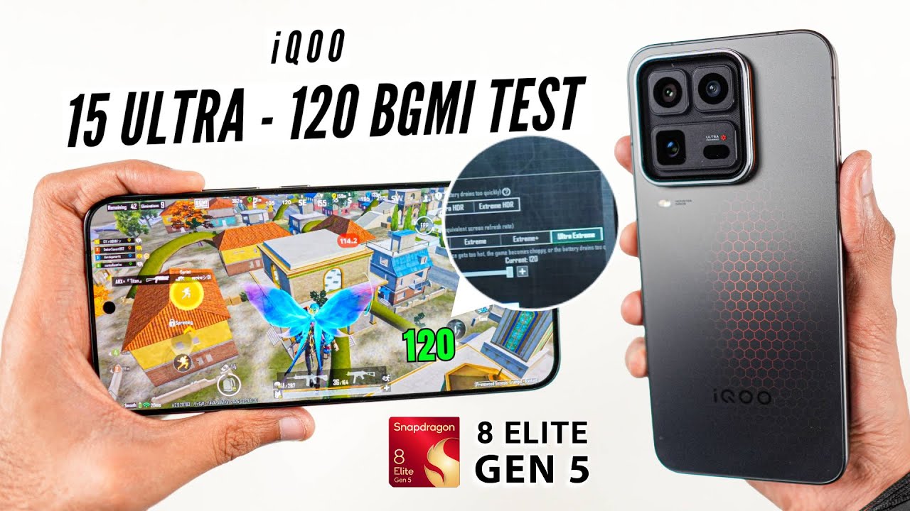 iQOO 15 Ultra - 120 FPS BGMI Test: Built-in Fan & Air Triggers | Gaming Beast 🔥