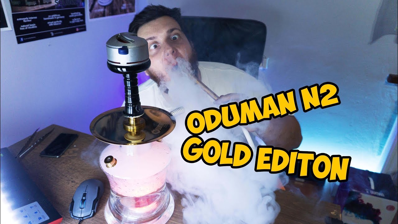 VODNÁ FAJKA ► ODUMAN N2 Gold */1580 karátová vodná na stole/*