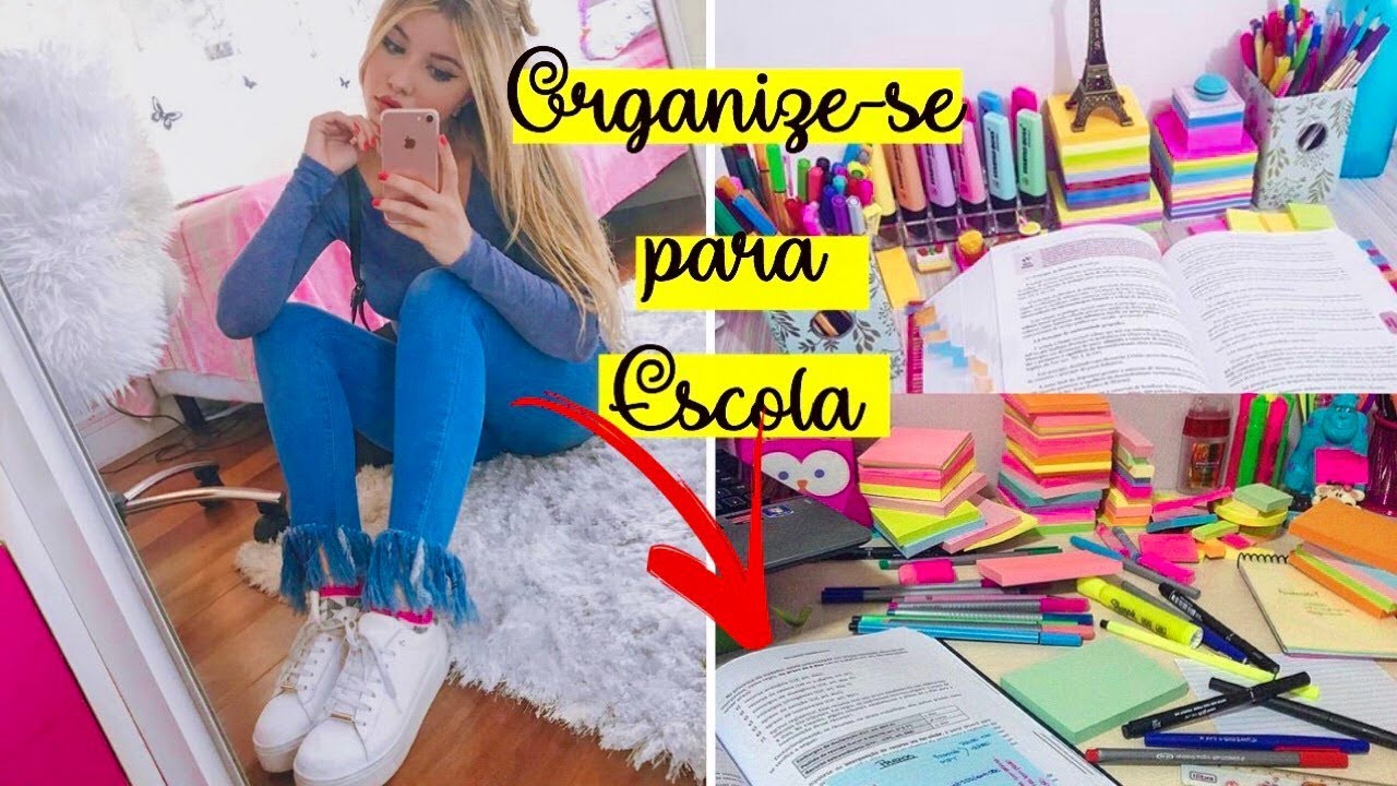 COMO ORGANIZAR O MATERIAL ESCOLAR E SER MAIS PRODUTIVA ! | MICHELLE ALMENDRA