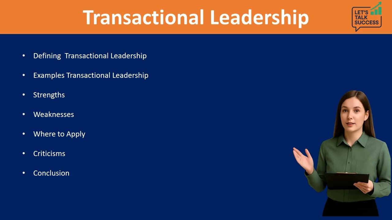 Transactional Leadership #LeadershipStyles #LetsTalkSuccess #ManagementTips #BusinessEducation