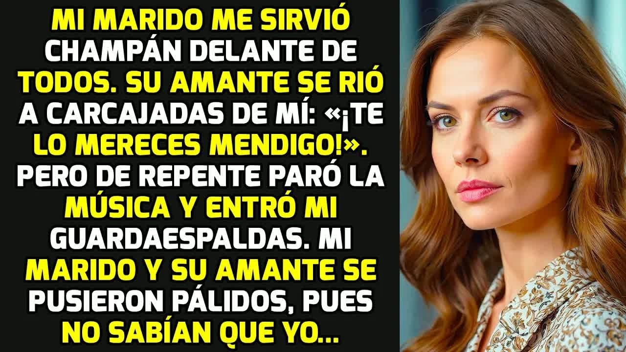 Mi Marido Me Roció Con Champán Delante De Todos, Pero Mi Guardaespaldas Se Acercó Y.. HISTORIAS VIDA