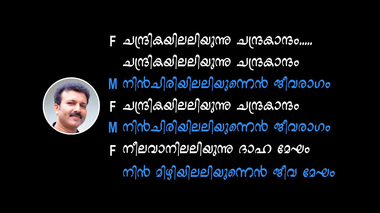 Chandrikayil aliyunnu Half karaoke male voice only by shyju Kakkanchery