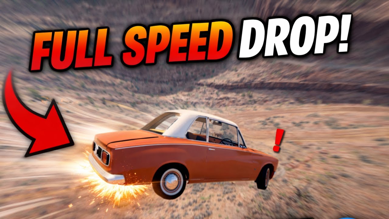 Full Speed Car Drop in BeamNG.drive | Extreme Crash Test & Realistic Physics