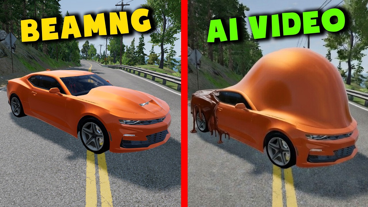 BeamNG vs. AI Video / Realistic Car Crashes #10