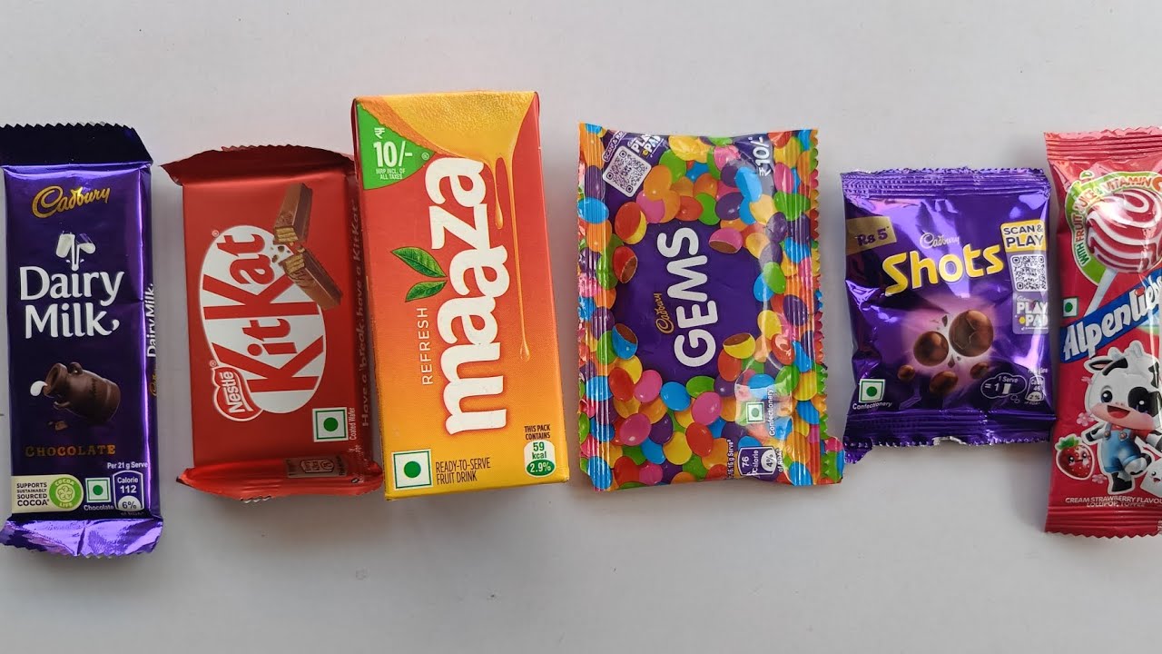 Cadbury Dairy Milk против KitKat против Mango против Gems против Shorts против Lollipop
