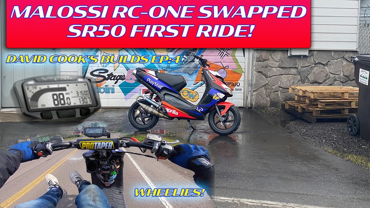 Malossi Rc1 в действии. Этот Aprilia SR50 — просто зверь! | SR50 Дэвида Кука, выпуск 4