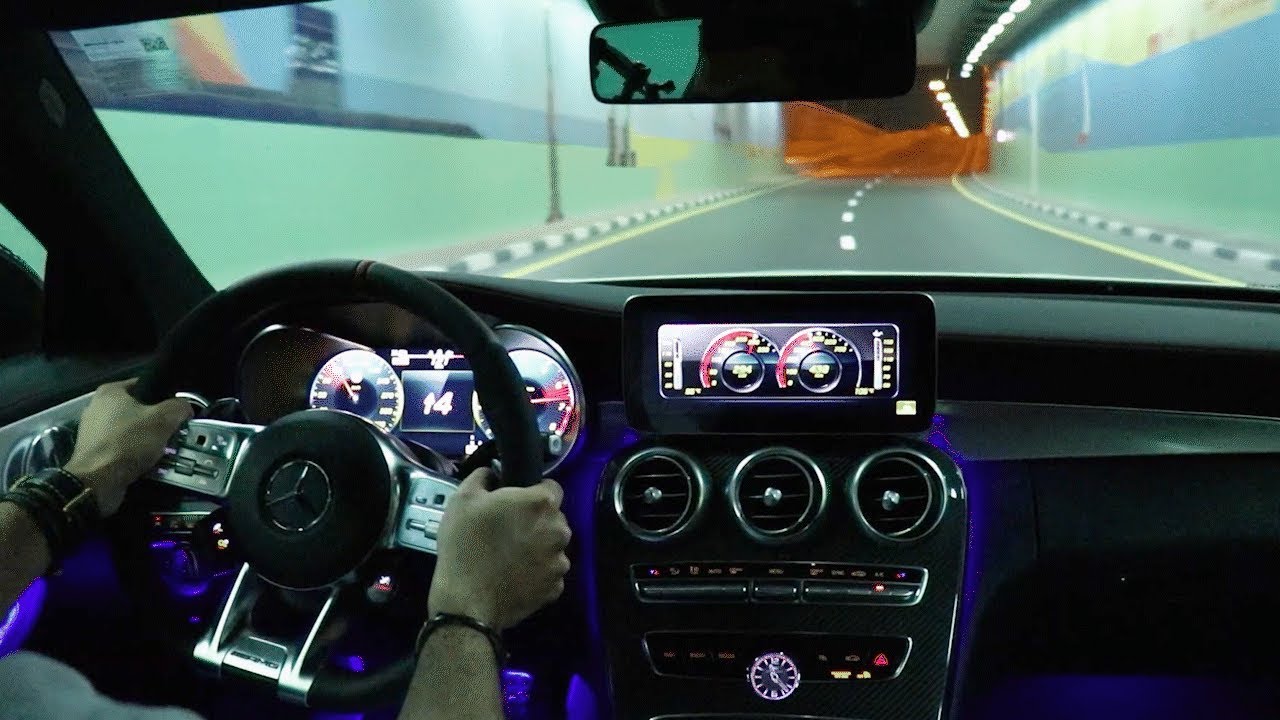 NEW 2019 Mercedes AMG C63 S Coupe Facelift NIGHT POV Test Drive -  Cold Start & Exhaust Sound