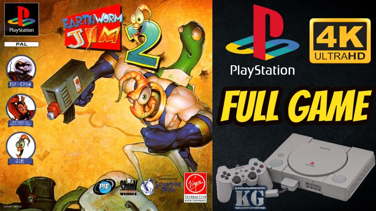 Earthworm Jim 2 | PS1 | 4K60ᶠᵖˢ UHD🔴 | Longplay Walkthrough Playthrough Movie FULL GAME