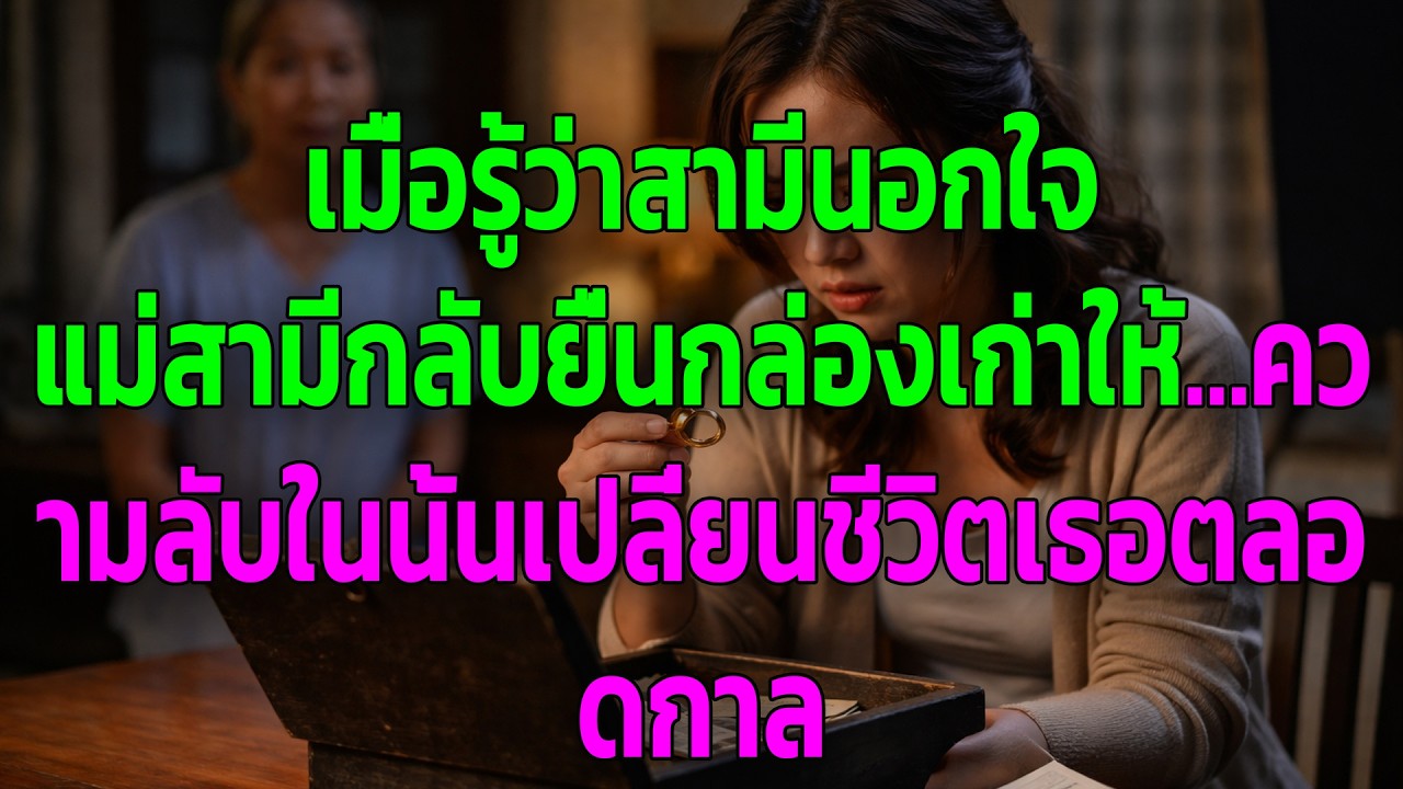 เมื่อรู้ว่าสามีนอกใจ แม่สามีกลับยื่นกล่องเก่าให้…ความลับในนั้นเปลี่ยนชีวิตเธอตลอดกาล