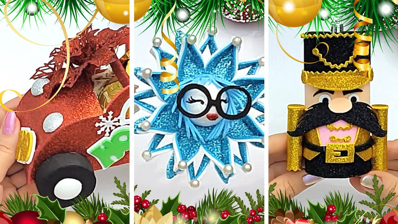 Handmade Christmas Craft 🎅 3 Ideas Christmas Tree Decorations 🎁 Christmas DIY Craft Ideas 2024
