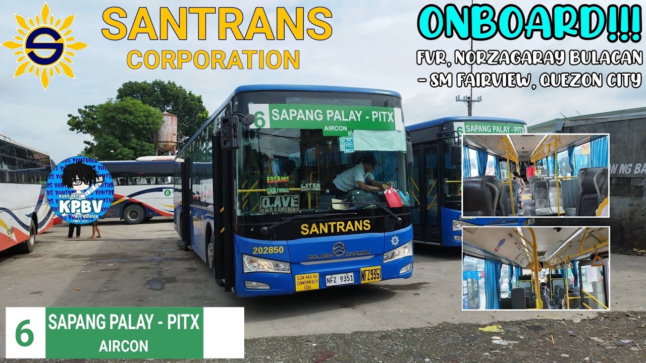 ONBOARD!! Bus Ride Santrans 202850 (Golden Dragon XML6125J28C Chuanliu) || FVR - SM Fairview