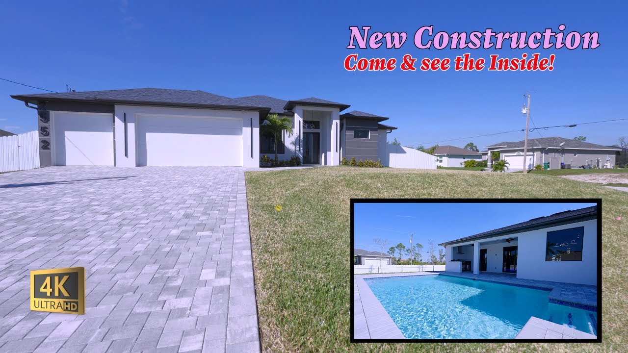 Cape Coral Florida New Construction Pool Home with lots of upgrades!