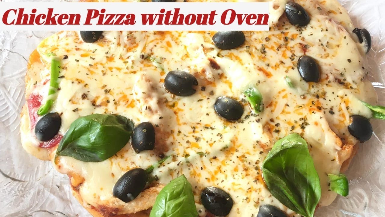 Easy Chicken Pizza without Oven | Chicken  Pizza Recipe Cooked on Stove Top