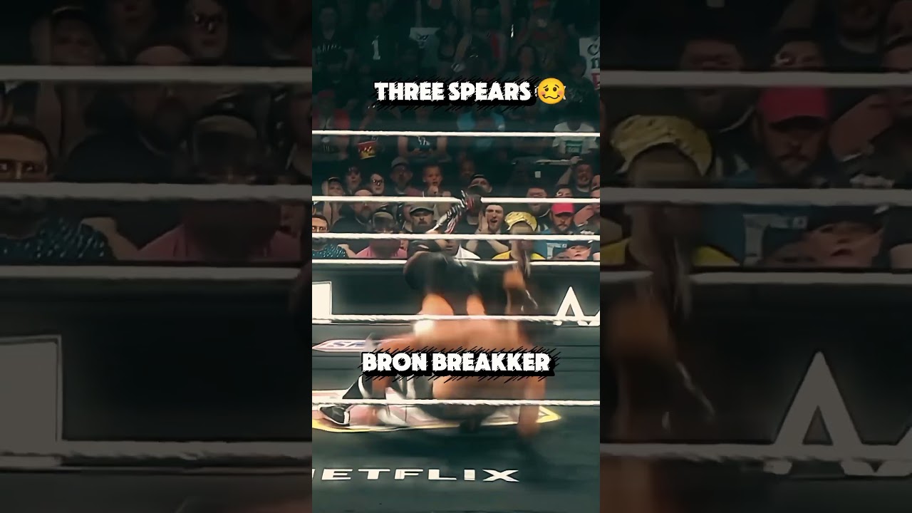 Bron Breakker Spears #wwe #shorts #wrestlemania #wrestling #bronbreakker