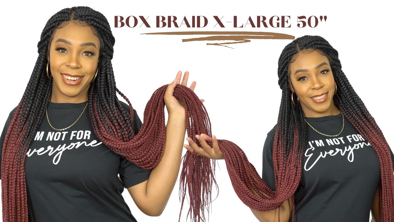 Sensationnel 4x4 Lace Parting 100% Hand-Braided Swiss Lace Wig- BOX BRAID X-LARGE 50 --/WIGTYPES.COM