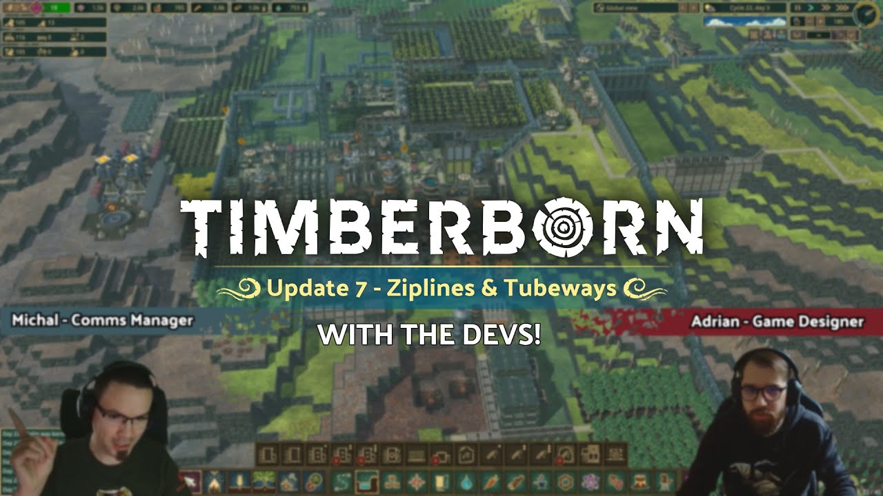 Timberborn Update 7 - Ziplines & Tubeways with the devs