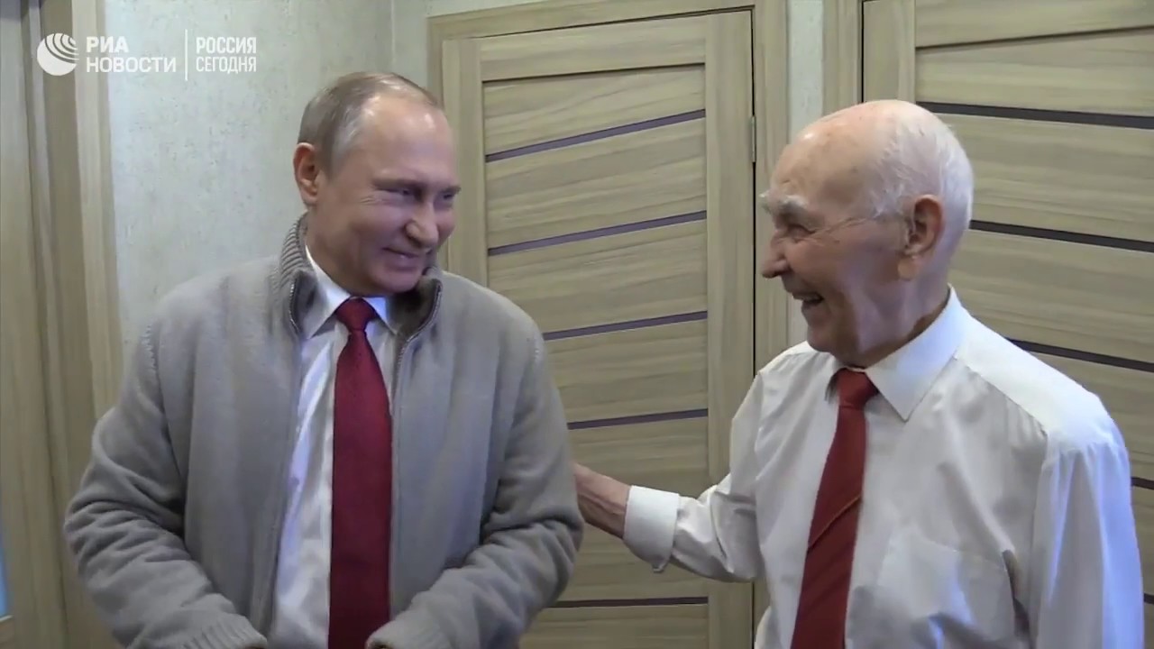 Putin Visits His Former KGB Boss on His 90th Birthday