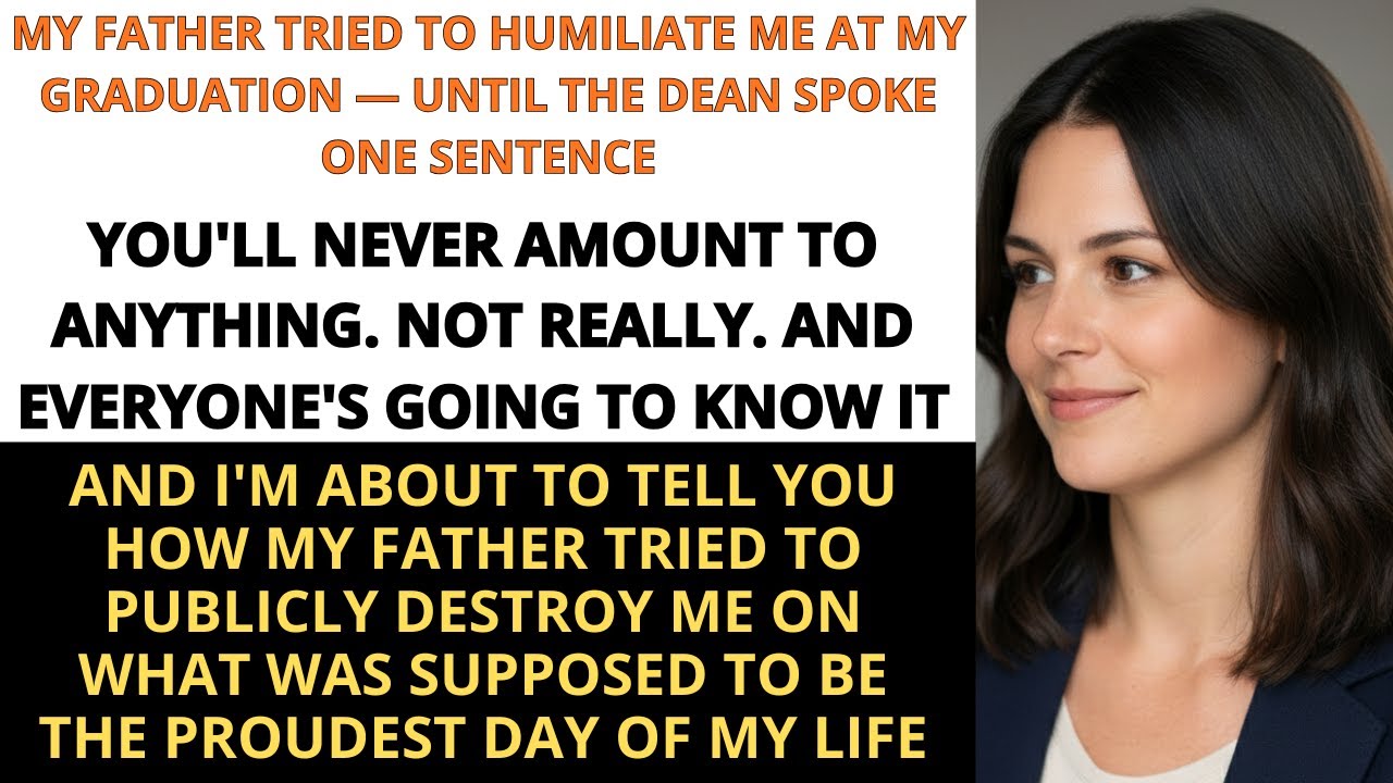 My Father Tried to Humiliate Me at My Graduation — Until the Dean Spoke One Sentence