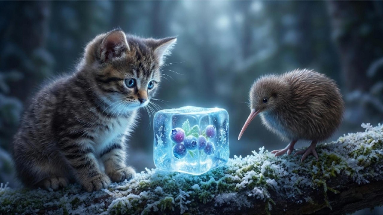 The Kiwi Touched the Frozen Crystal… Then This Happened ❄️🥝