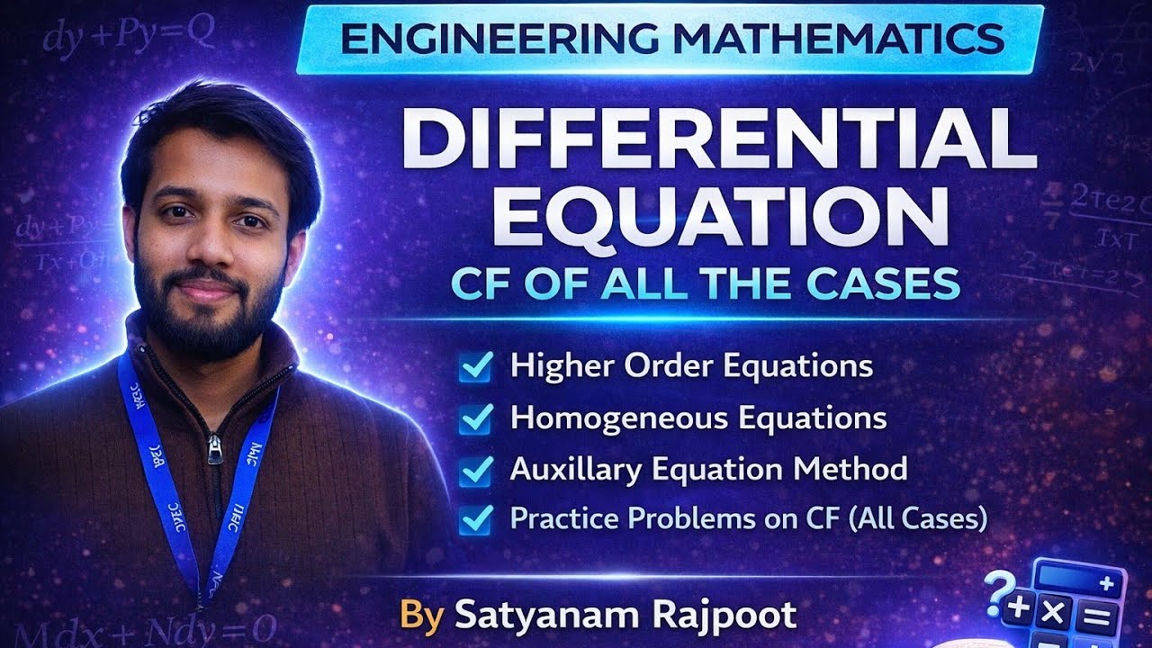 CF of Second order Linear D.E | Differential Equations | | Lec No. 4 | | Engineering mathematics |