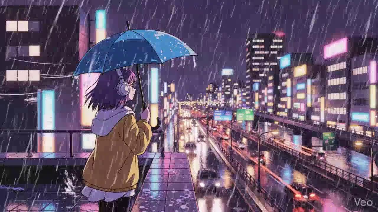 Soft Rain at Night 🌧️ Japanese City Lofi Beats