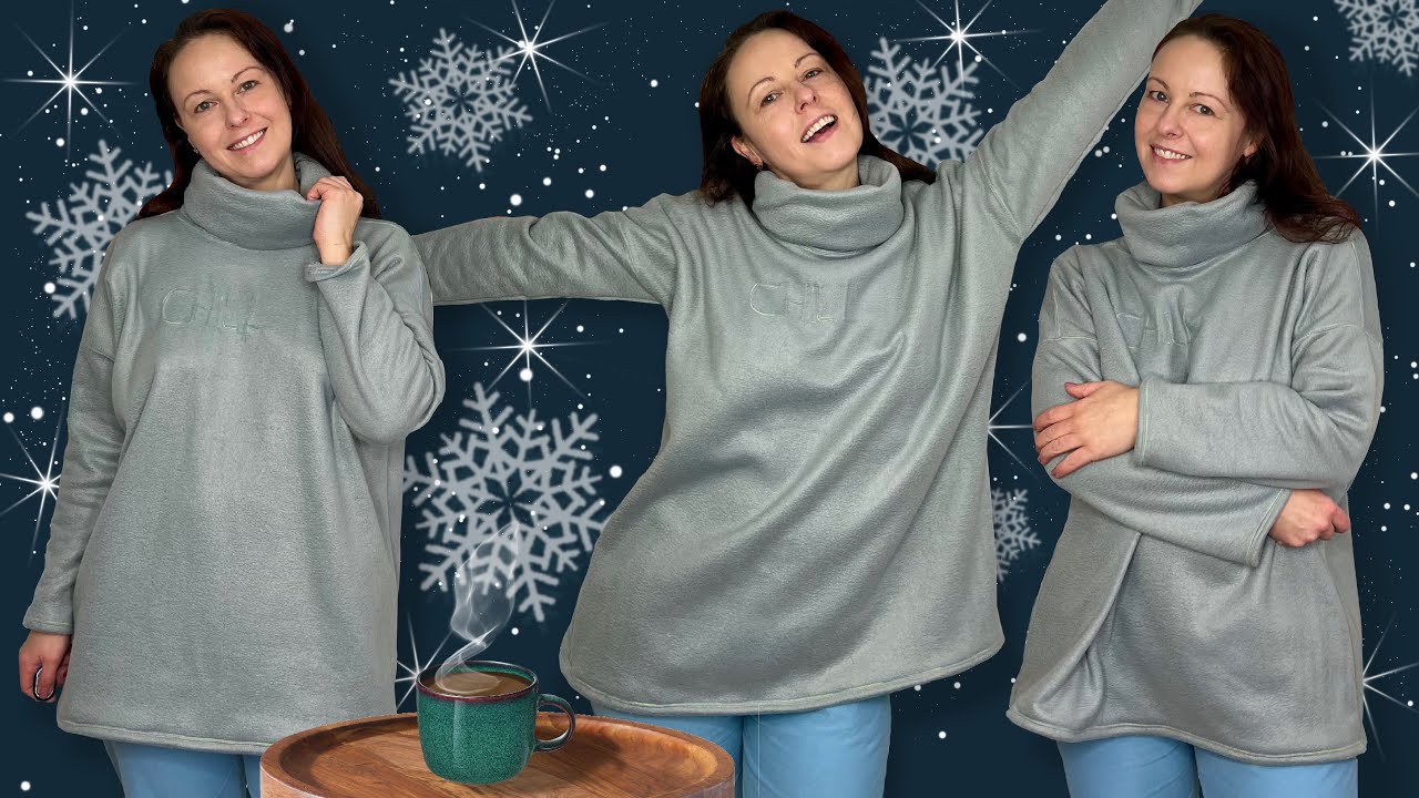 Kuschelpulli ohne Schnittmuster nähen