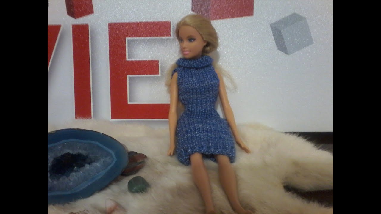 tuto tricot : tricoter une  robe pour poupée mannequin