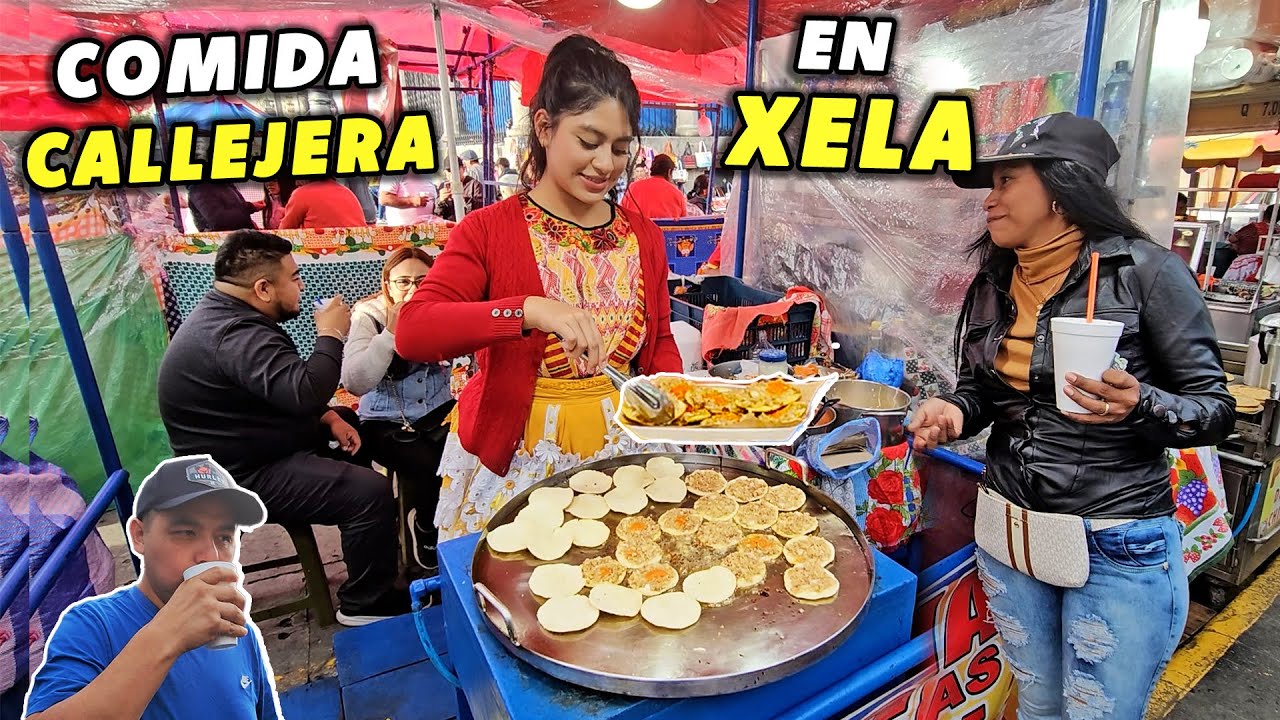Probé la COMIDA CALLEJERA en XELA, la Mejor de Guatemala