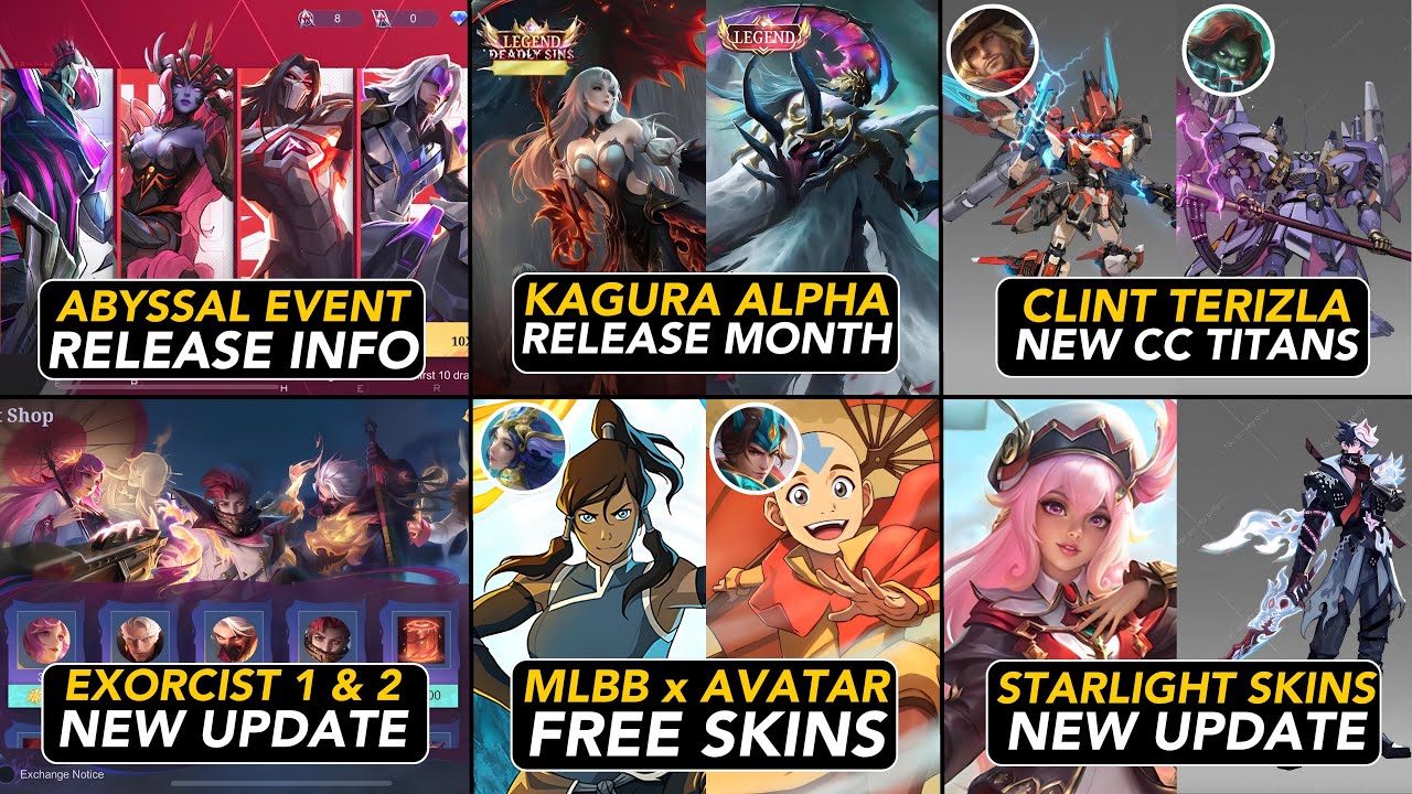 MLBB UPCOMING EVENTS| KAGURA& ALPHA LEGEND SKIN UPDATE|MLBB X AVATAR FREE SKIN⁉️ABYSSAL WINGS UPDATE