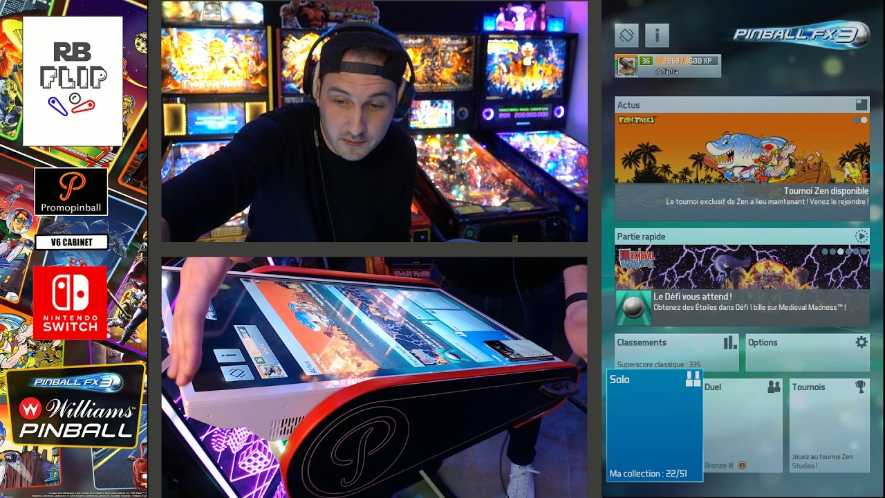 Flipper Virtuel mini de Promopinball avec la Nintendo Switch - FACEBOOK LIVE REPLAY
