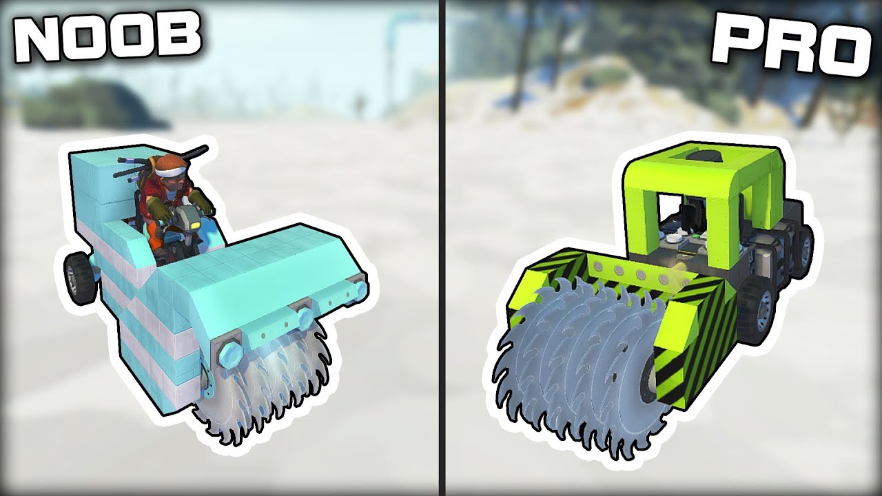 NOOB vs PRO Snow Removal Challenge! (Scrap Mechanic Gameplay)