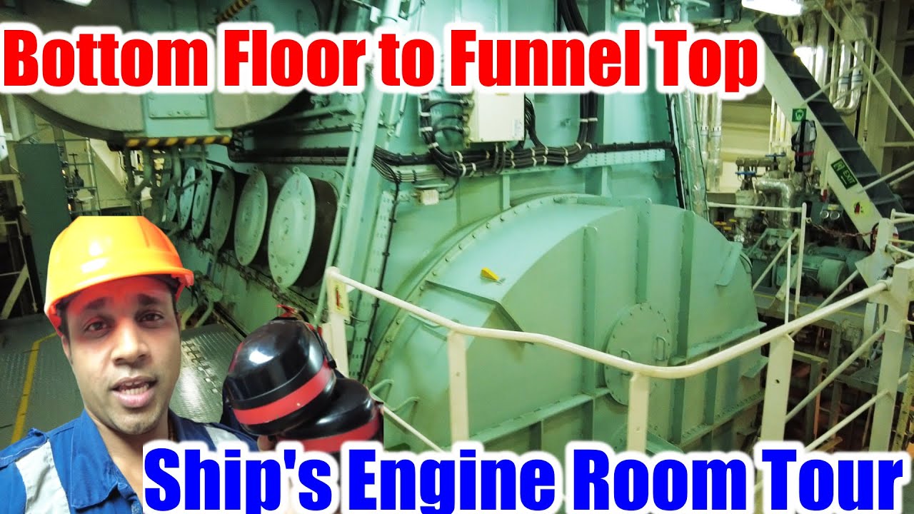 Detailed Tour of ship's Engine room|Bottom to Funnel top|Machinery Space |Akhil The Merchant mariner
