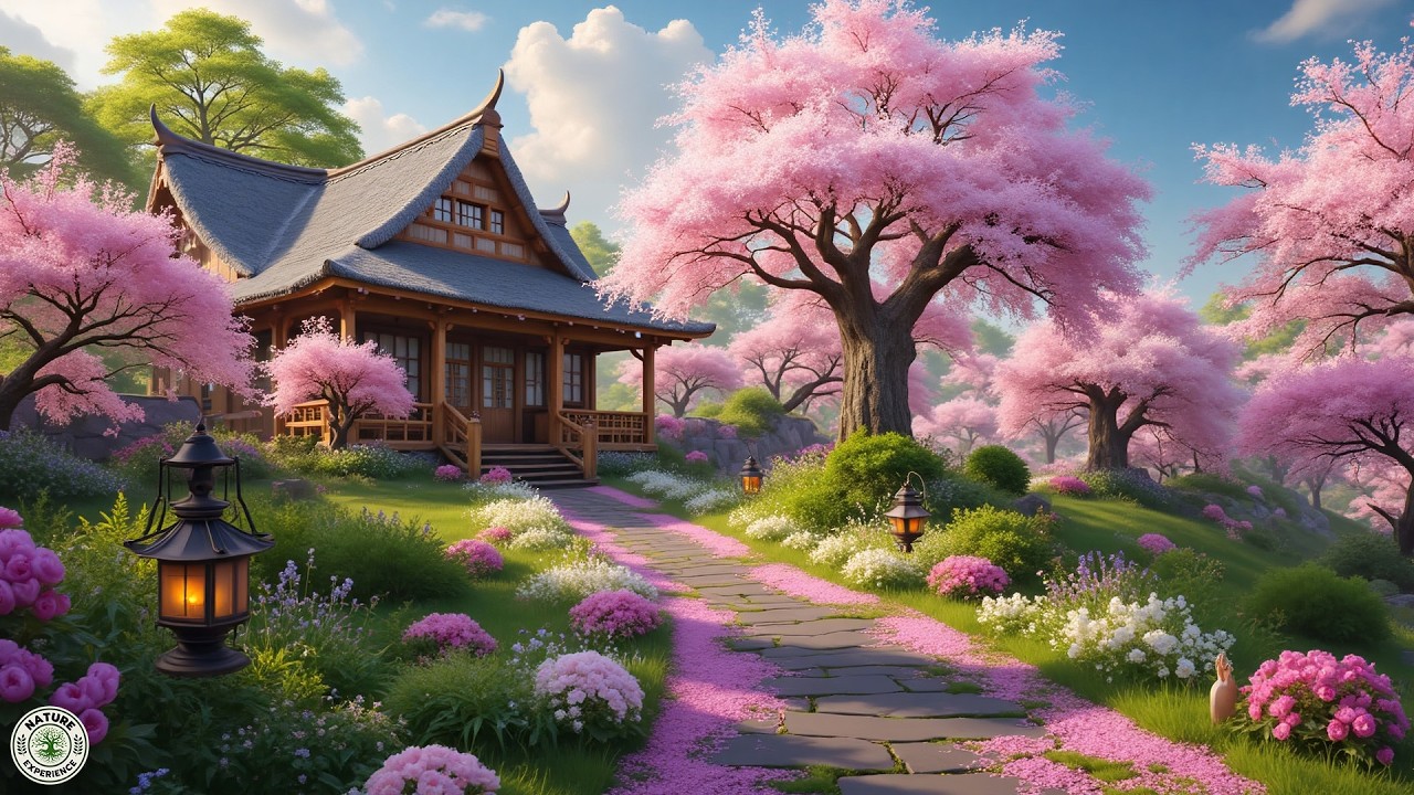 Beautiful March Blossoms 🌸 Spring Ambience 🌸 Birdsong Sounds - Relaxing Piano Music for Relaxation