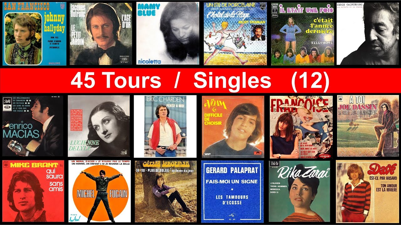 45 Tours / Singles (12) - Medley Chansons Françaises (20 Titres)