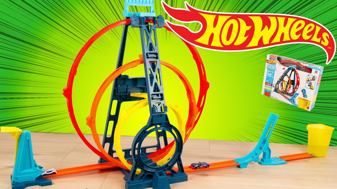 Hot Wheels Triple Looping Track Builder Unlimited Review Hotwheels le Test Français