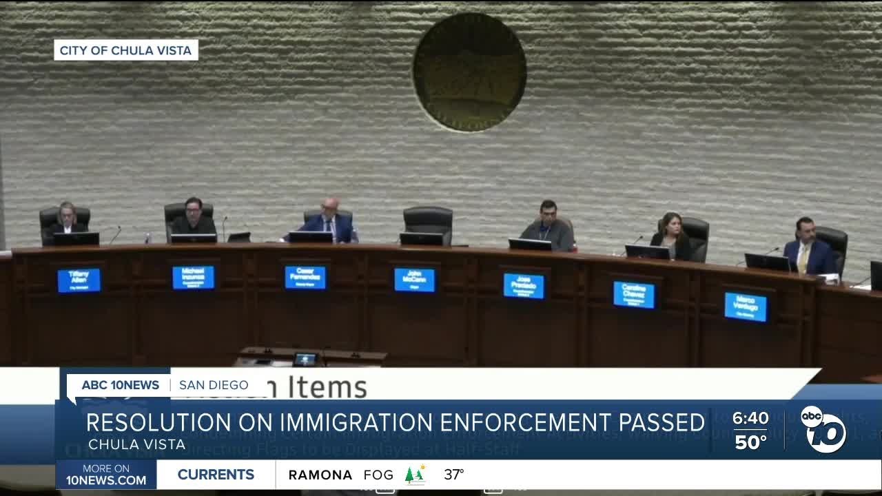 Chula Vista passes resolution on immigration enforcement practices