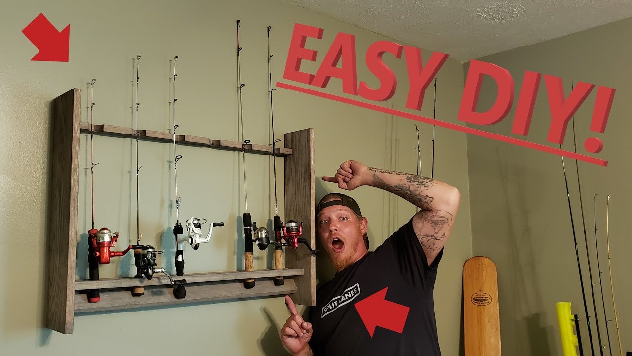 How to make a ICE FISHING Rod Rack (EASY DIY)