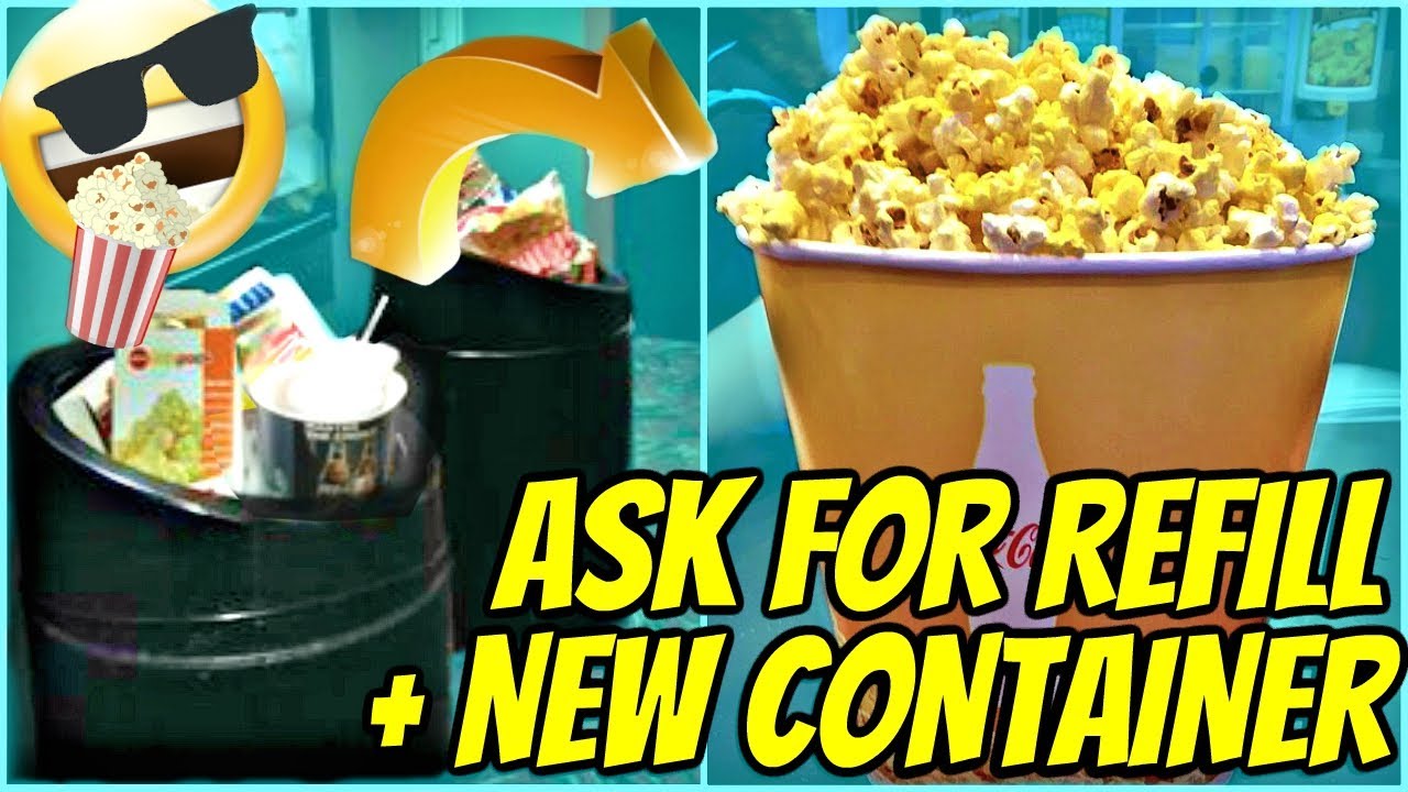 POPCORN Refill HACK At The MOVIE THEATER  (LIFE HACK)