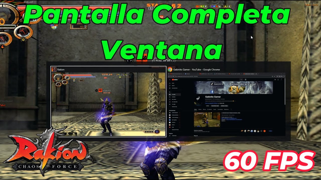 COMO PONER RAKION EN PANTALLA COMPLETA VENTANA - 60 FPS