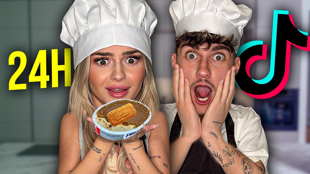 24H VIRALE TIKTOK REZEPTE TESTEN! *Fails & Überraschungen*