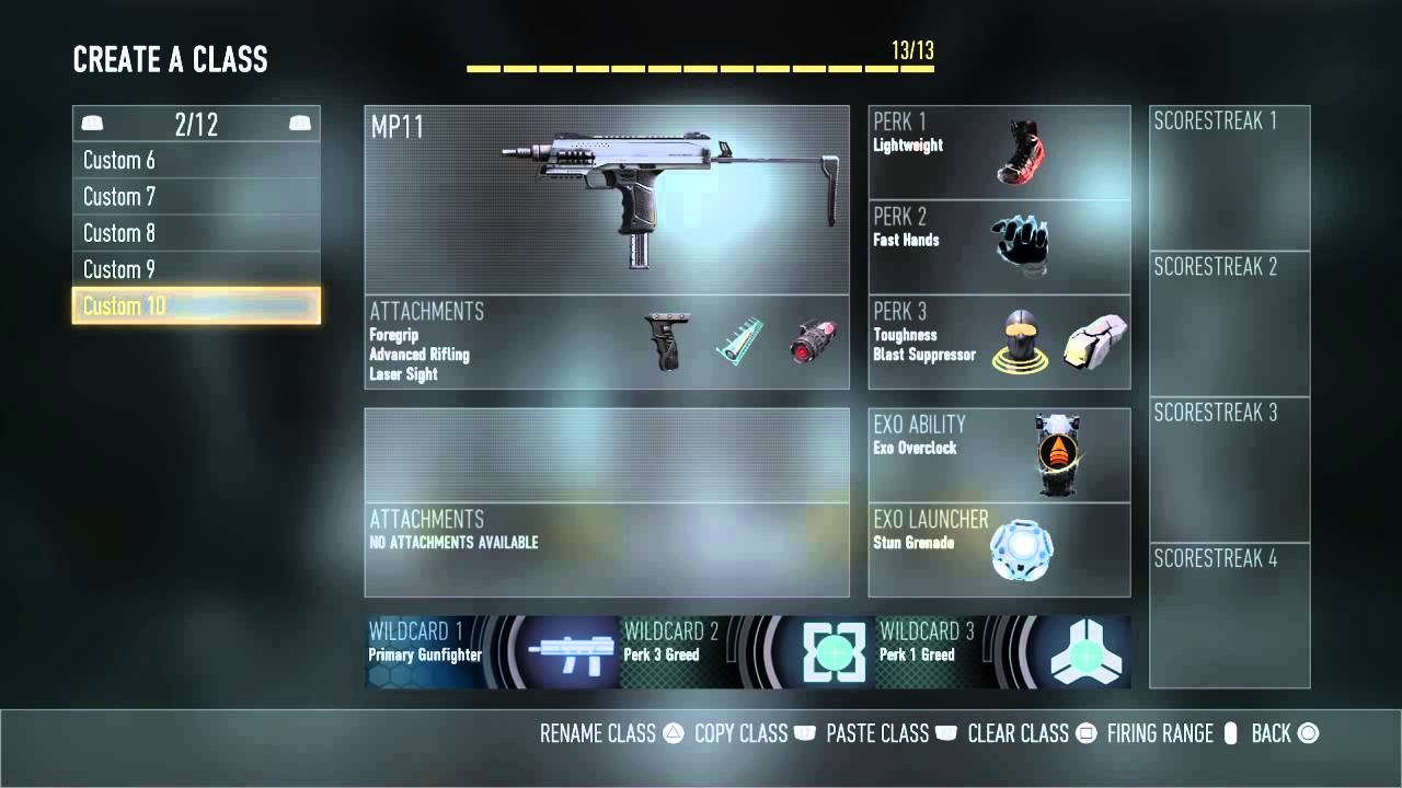 Advanced Warfare Refreshing Class Setups