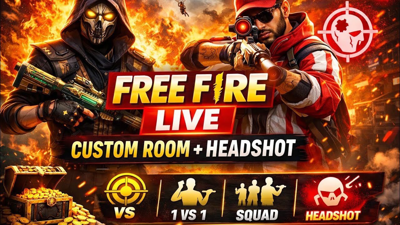 “FREE FIRE LIVE 🔴 | CUSTOM ROOM JOIN FAST | HEADSHOT CHALLENGE | FF PATEL YT”