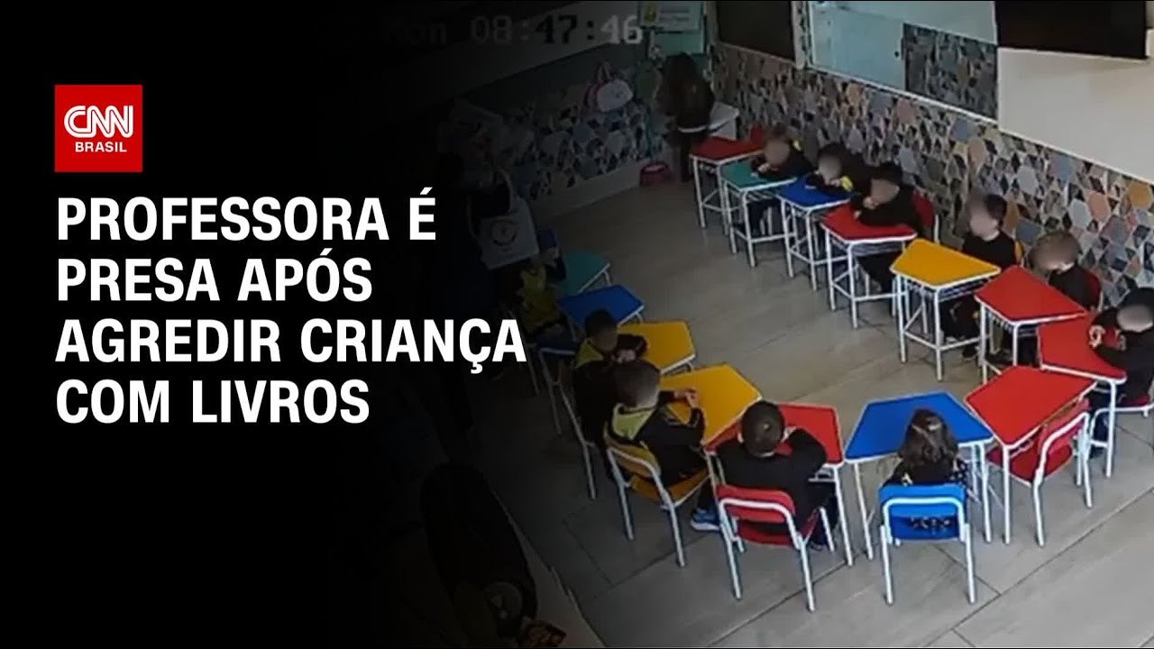 Professora que agrediu criança de quatro anos com pilha de livros é presa no RS | AGORA CNN