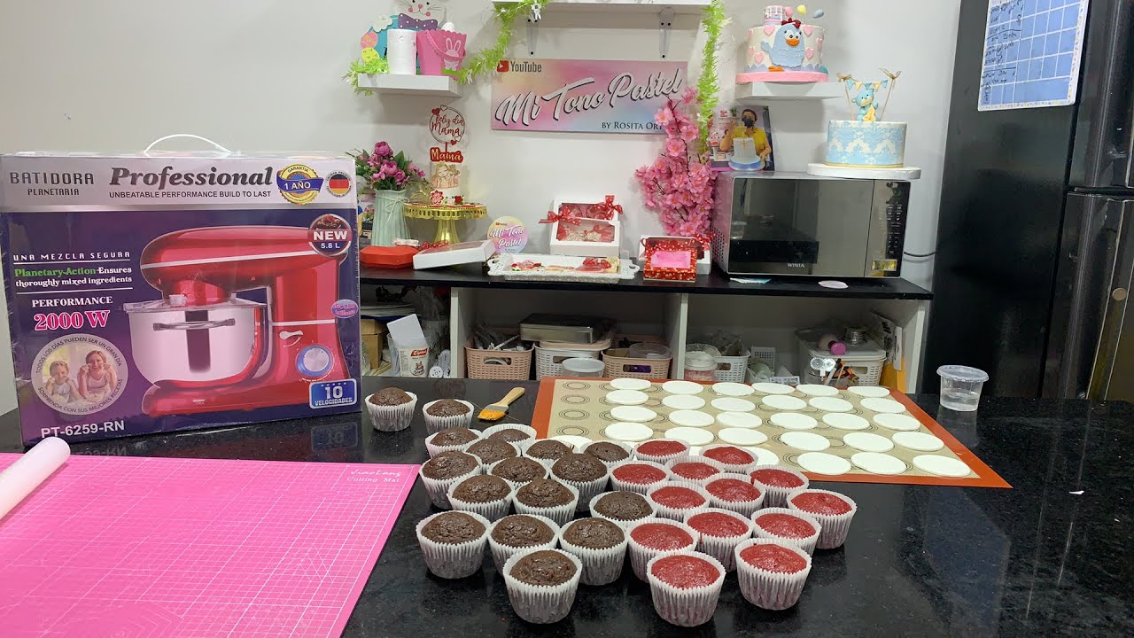 Decoración Cupcakes de chocolate y Red Velvet