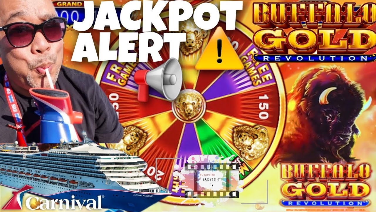 OUR 1st JACKPOT HANDPAY ON A CRUISE!! | CARNIVAL RADIANCE CASINO | BUFFALO GOLD REVOLUTION $7.50 Bet