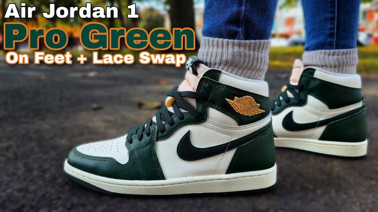 Jordan 1 Pro Green &ndash; na nogach + wymiana sznur&oacute;wek